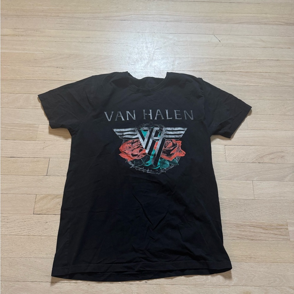 Black Graphic Van Halen T-Shirt for Men size large